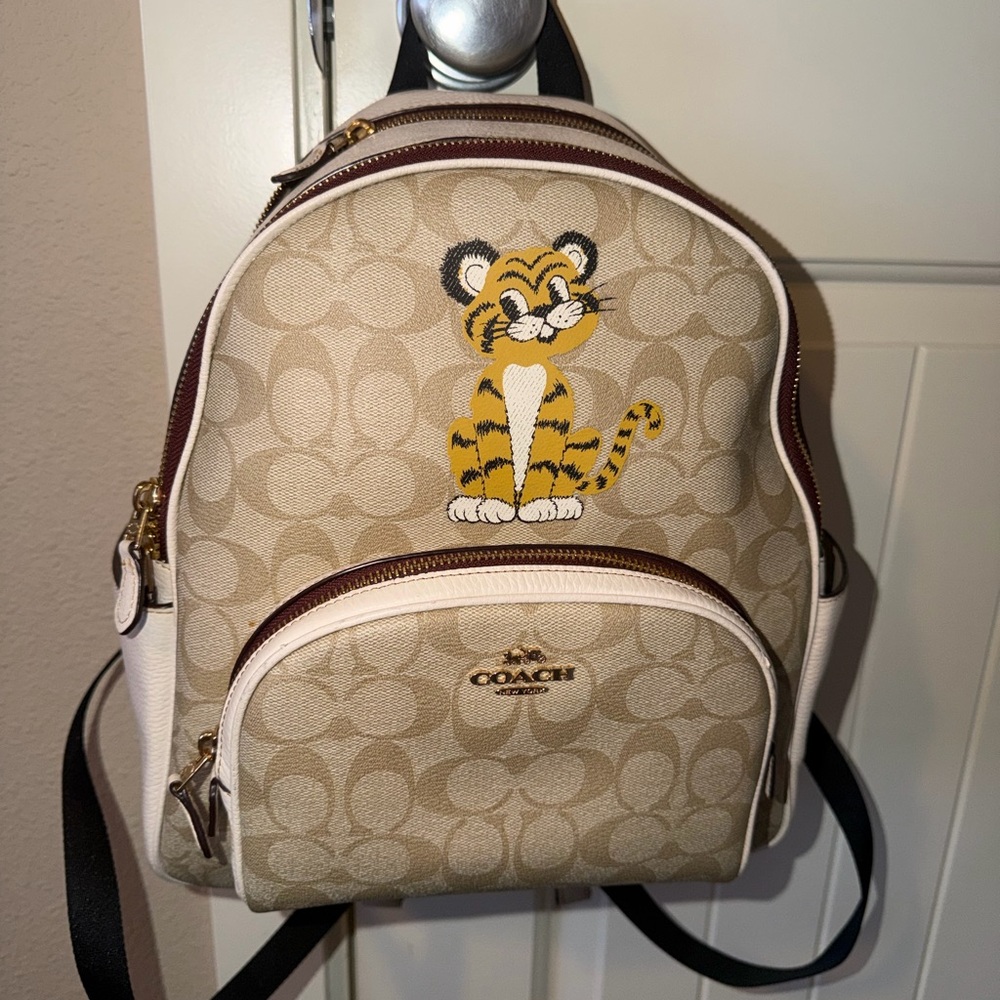 Coach Mini Backpack With Tiger Print - image 1